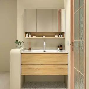 욕실 상부장 욕실슬라이드장 거울 정리함 수건장 900