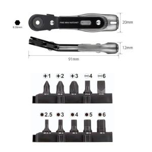 VESSEL TD-23  공간 미니 직선 및 핸들 래칫 드라이버 세트 일본 도구