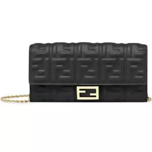 [펜디] 펜디 25FW FF 금장로고 바게트 체인 미니백 블랙 8M0365 AAJD F0KUR