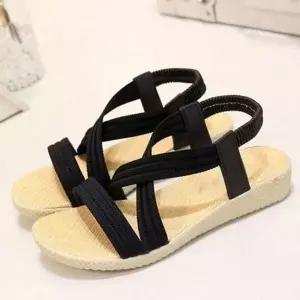 여성 구두 크로스 샌들 웨지힐 WFIIQCC