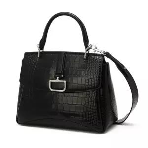 [닥스](센텀시티점)DCBA6E824BK [BIRKBECK CHARLOTTE] 버크백샬롯 블랙 크로커 가죽 토트백 L