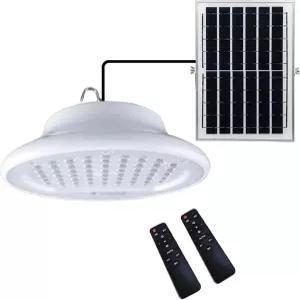 HULPPRE Solar Shade 주간 또는 야간 96LED 더 밝은 화이트 솔라 라이트 실내 및 실외 2개의 리모컨 IP65