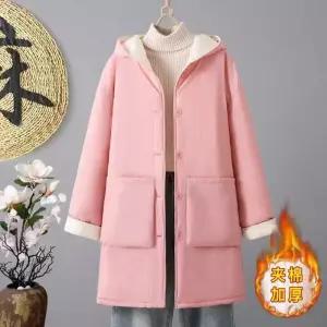 앤트맨 여성 도톰 카디건 패딩 겨울 중기장 빅사이즈 편안보온 트렌드 OPH4