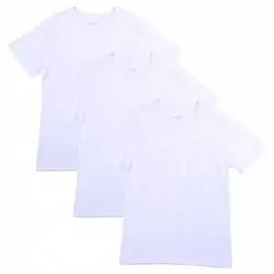 [셀러에이드]남녀공용 라운드넥 기본 흰색 반팔 티셔츠 3장 학생용 면티