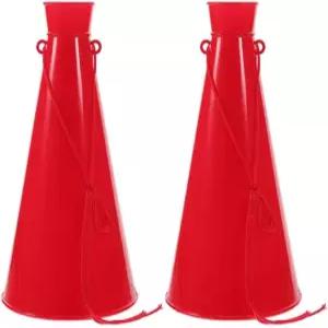 치어리더용 프레티줌 레드 메가폰 2종 8인치 플라스틱 소음 발생기 스포츠 경기 및 야외 이벤트를 위한