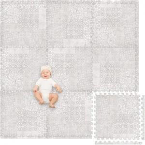 바닥용 플래툰 무독성 엑스트라 두께 폼 플레이 매트 9 타일 - 72 x 인치 편안한 쿠션 바닥 퍼즐 24 세트