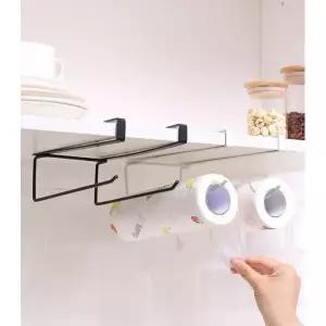 주방홀더 다용도 씽크대걸이 선반 키친타올 블랙