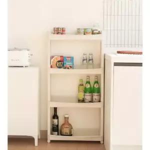 코지템 베이직 슬림 수납 트롤리 4단 수납선반 틈새 수납