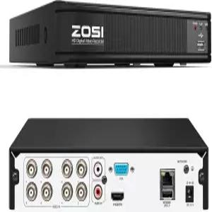 ZOSI H.265+ 5MP 3K 라이트 CCTV DVR 8 채널 전체 1080p AI 인체 차량 감지 원격 액세스 하이브리드 기능