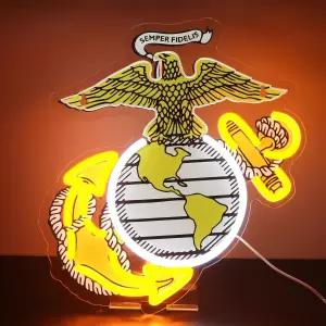 위트RHE 밀리터리 테마 네온 라이트 베테랑 크리스마스 파티를 위한 맨 동굴 침실 바 아미 기프트 아트를