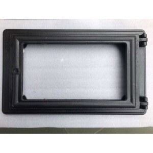 장작 난로문 벽난로문 아궁이 도어 손잡이 검정색1호 내열유리