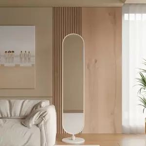 화이트스톤 전신거울 아치형 틈새 수납형 대리석받침