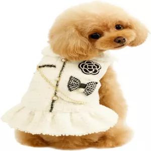 작은 강아지를 위한 디자이너 강아지 드레스 귀여운 스타일의 반려동물 의상 - 프렌치 불독 치와와