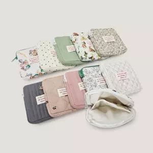 트래블라라 생리대 파우치 천 면 주머니 사각 소형 여행용 화장품 메이크업 미니