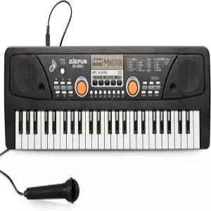 들을 위한 Raimy 피아노 키보드 49 키 휴대용 조기 학습 교육용 전자 악기 장난감 선물 3 4 5 6 7 8 9 세