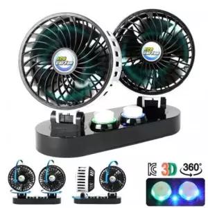 12V 24V용 3D 입체바람 트윈 카팬 5IN 자동차선풍기