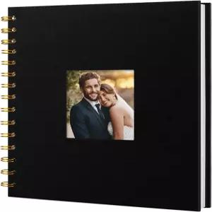 안녕하세요 스크랩북 사진 앨범 린넨 커버 8 x 인치 하드커버 크래프트 화이트 페이지 메모리북 여행