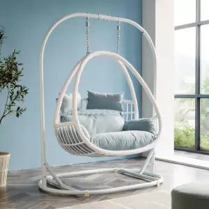펜션 행잉체어 그네 테라스 라탄 2인용 둥지의자 1인용 흔들
