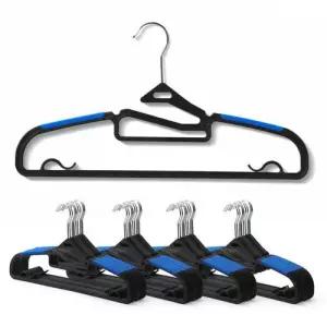 플라스틱 블랙 논슬립 옷걸이 회전형 50pcs WFG062X