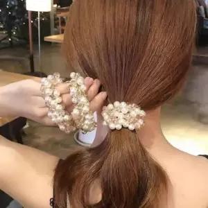 진주머리끈 화사한헤어슈슈 큐빅곱창밴드 WF0A66C