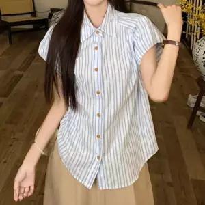 카라넥 세로 스트라이프 셔츠 나그랑 디자인 데일리 WF0D87A