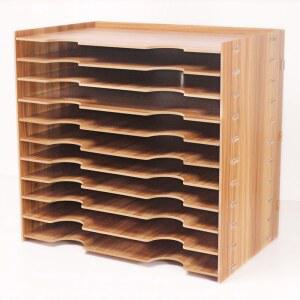 서류정리대 지류함 A3 A4 도면보관함 서랍장 2서랍 월넛 오 옵션 6단