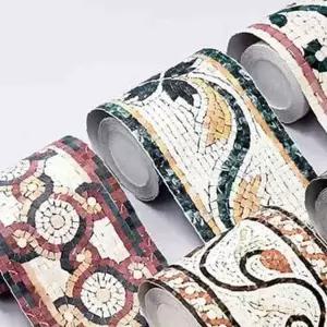 쌍문상회 북유럽풍타일 포인트 띠 벽시트스티커 10cmX5m