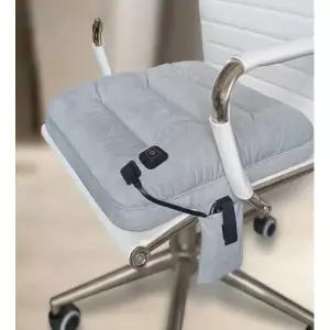 따뜻한 충전식 난방 방석 패드 사무실 도서관 쿠션 학교 회색 그레이 5cm