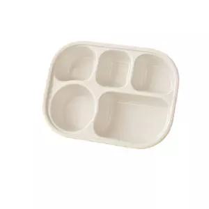 세라믹 코팅 식판 4구 5구 업소용 식기 뚜껑 도자기