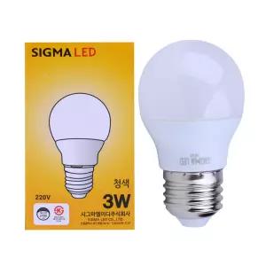 인치구 시그마엘이디 3W BLUE 청색 A45-3WB L103IB LJ15103IB