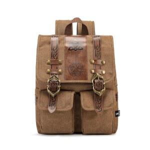 중세 르네상스 백팩 u2013바이킹 캔버스 백 금속 하드웨어와 함께하는 여행 및 프레용 가방