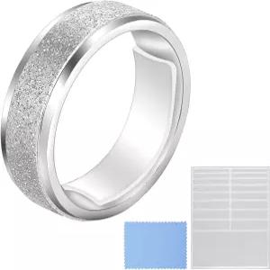 블루루 5매 링 사이즈 조절 키트 - 느슨한 링을 위한 보이지 않는 85개 남녀용 가드 조절기 청소용 천 포함