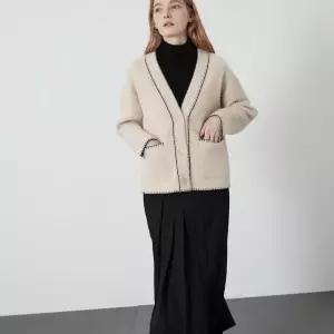 [올리비아로렌] HC14 브이넥 자카드 니트 가디건 VOBBCYW9111 (S44827104)