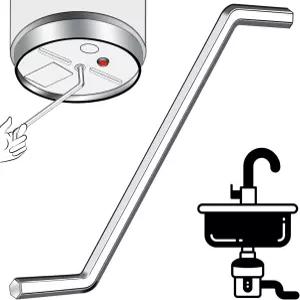 쓰레기 처리 렌치 앨런 도구 Un-Jam/Food 처리를 위한 InSinkErator 처리와 호환됨 수리/언클로그 주방