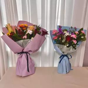 고요히꽃 꽃다발 생화 졸업 졸업식 학예회 발표회 축하 꽃