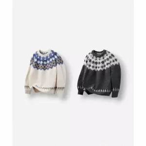 [UNISEX]베른노르딕울니트티/크롭 경량패딩 니트 가디건 노르딕 후리스집업 후드집업 남여공용