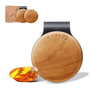 조이테즈 자동차 에어 프레시너 - 90일간 지속되는 2Pc 리필 - 앰버 향 우드 자동차 에어 키트 자동차 바이저 인테리어 액세서리 장식