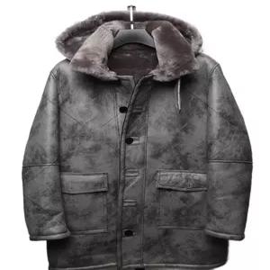 남자무스탕 양가죽 빅사이즈 레더 양털 두꺼운 아우터