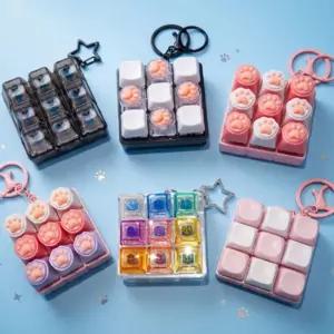 키캡 키링 9구 키보드 딸깍이 피젯토이 클릭커 어른장난감 가방 열쇠고리 초등학생 선물