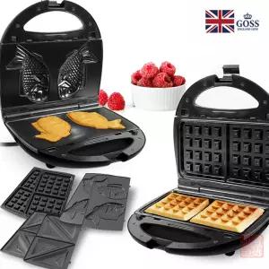 고스 3 IN 1 와플메이커 샌드위치 붕어빵 와풀 간식 메이커 와플제조기 