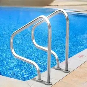 수영장 난간 두꺼운 레일 스테인레스 손잡이 사다리 미끄럼방지 울타리