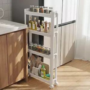 슬림 트롤리 이동식수납장 세탁실 주방 냉장고 틈새수납장 
