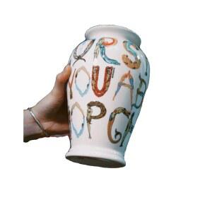 레터링 화병 18SS 오브제 감성소품 소품 쿡오프 달항아리