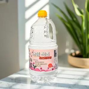 백식초 세탁용 청소용 빨래 세탁물 헹굼 세척 탈취 살균 1.5L 라즈베리향