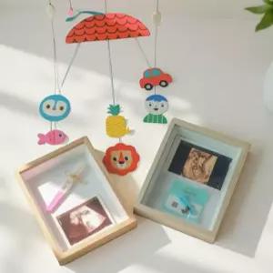 신생아 배꼽 출산 추억 기념품 아기 탯줄 보관함 보관병 액자형