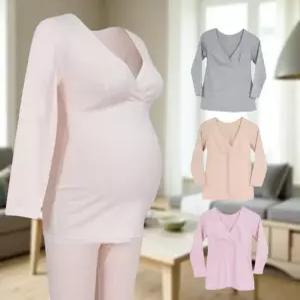 산후조리원 내복 임신부 보온 면 스판 내의 출산후 내복 상하의 세트 프리사이즈