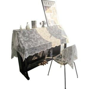 의 버 자수 그레이 커버 그랜드 피아노 하리엔드 피아노덮개 디지털 덮개