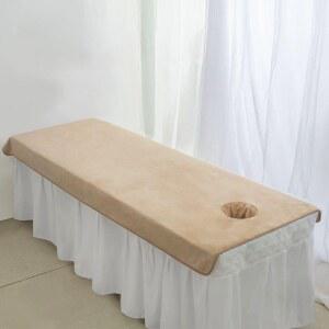 침대커버 미용베드커버 침대 마사지 피부 속눈썹 산호 핑크-구멍 없음