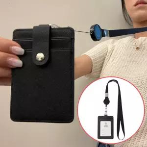 사원증 카드지갑 릴홀더 목걸이 케이스 블랙