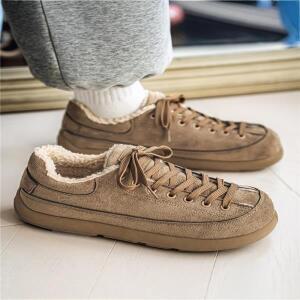 남성용 겨울 방한 가죽 퍼 통합 버켄슈즈 캐주얼 다용도 로우탑 디옥시뉴클레오타이드 보드화 패셔너블 청